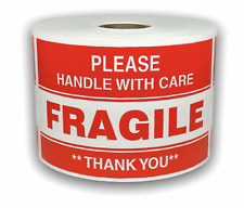 Please Fragile Handle With Care Shipping Warning Stickers 250 Labels 3x5
