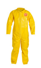 Dupont Qc120s Tychem 2000 Yellow Chemical Resistant Coverall Sizes Xl - 3xl
