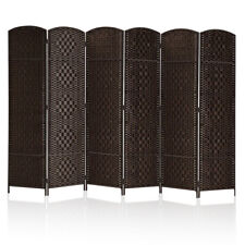 4 6 8 Panel Room Divider Weave Fiber Folding Privacy Partition Wall Home Office