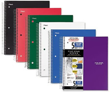 Wide Ruled Spiral Notebook 5 Subject 200 Sheets 10.5 X 8 Colors Vary 2 Pack