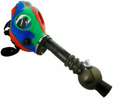 Silicon Gas Mask Bong Hookah Smoking Red Blue Green Mix Color Mask W Gift Box