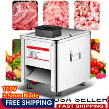850w Electric Meat Cutting Cutter Machine Slicer Dicer3.5mm Blade Commercial Us