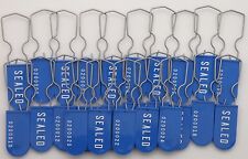 Blue High Security Padlock Seal Electric Utility Meter Tag Lockout Pack Of 25