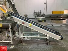 12 Wide X 10 Foot Long Smalley Portable Inclined Cleated Belt Conveyor