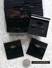 100 Black Earring Cards Velvetacrylic Display Post Clip On Earrings Rail Jd027b