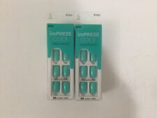 2 Pack Kiss Impress Color Press-on Manicure 17x Abstract .  87403