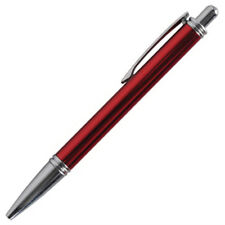 Lot Of 100 Pcs -bernese Style Red Metal Retractable Ballpoint Pens -black Ink