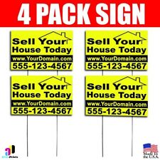 4x Sell Your House Today Signs Your Phone Number And Website Real Estate