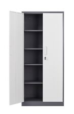 Metal Storage Cabinet 71 Steel Cabinets With Locking Door Adjustable Shelves Us
