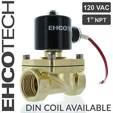 1 Npt 110v 120v Volt Ac Electric Solenoid Valve Brass Water Air Gas Nc 1 Inch