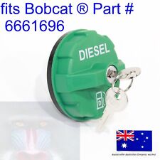 Locking Diesel Fuel Cap Fits Bobcat 6661696 Keys Skid Steer Track Loader 653 751