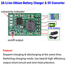 2a Lithium Li-ion 18650 3.7v Battery Charger Board Dc 5v Power Converter Module