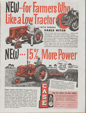 1954 Case Eagle Hitch Sc Tractor - Farm Farmers Plowing - Print Ad Photo Art