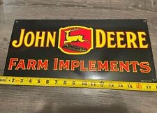John Deere Farm Implements 9x18 In Vintage Style Porcelain Sign Tractor Sign