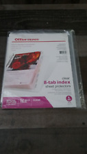 Office Depot Clear 8-tab Index Sheet Protectors New
