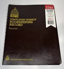 Dome Simplified Weekly Bookkeeping Record Book 128 Pages 9 X 11 - Brown - New