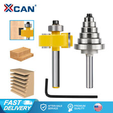 14 Shank With 6 Bearing Rabbet Router Bit Kit Tenon Woodworking Cutter