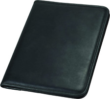 Portfolio Binder Leather Business Professional Folder Notepad Holder