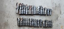 Machinist Tool Lot Of 30 Hss End Mills Various Sizes Used Condition