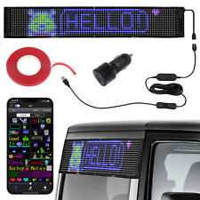 Scrolling Bright Advertising Led Signs 27x5 Usb Led Car Sign App Control