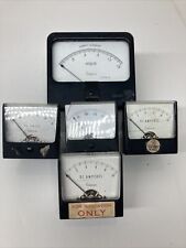 Vintage Simpson Dc Amperes Milli Amps Volt Rectifier Type Meter Gauges 5