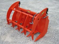 60 Brush Root Rake Clam Grapple Attachment Fits Skid Steer Tractor Quick Attach
