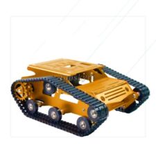 Tracked Tank Chassis Cnc Rc Chassis Aluminum Alloy Diy Unfinished Golden Sztop