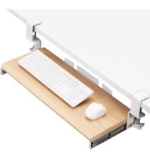 Vivo Large Clamp-on Keyboard Drawer 27x11in Light Woodwhite Frame