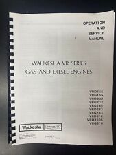 Gas Diesel Engine Operation Service Manual Waukesha Vr Series 155 232 265
