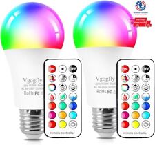Rgb Led Light Bulbs 10w Color Changing Light Bulb With Remote Control 2 Pack