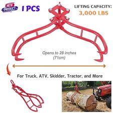 28timber Claw Hook Log Lumber Lifts Grapple Tong For Atv Truck Tractor Skidder