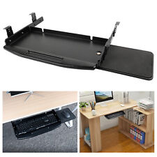 Adjustable Under Desk Keyboard Drawer Slide Out 360 Mouse Tray Keyboard Stand