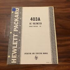 Hp 403a Ac Voltmeter Operating Service Manual Serial 101-