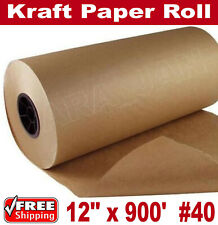 12 X 900 Brown Kraft Paper Roll 40lb Shipping Wrapping Cushioning Void Fill