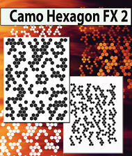 Airbrush Stencil Hexagon Shapes Camo Double Templates Stencils Spray Vision