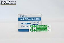 Disposable Surgical Scalpel Blades Size 22 Sterile Carbon Steel Box Of 100