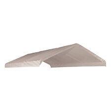 White Heavy Duty Valance Replacement Canopy Tarp Carport Cover For 10 X 20 Frame
