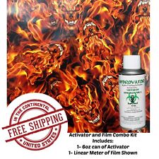 Hydrographic Film Water Transfer Hydro Dip 6oz. Activator Flaming Devil Kit