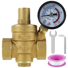 Dn20 34 Brass Adjustable Water Pressure Reducing Regulator Valves With Gauge