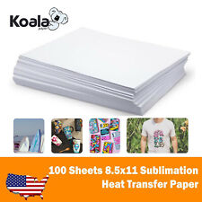 Koala Sublimation Paper 8.5x11 100 Sheets For Inkjet Heat Transfer Mugs Tumblers