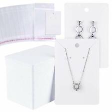 150 Set Earring Holder Cards Necklace Display Cards With 150pcs Self-seal Bags