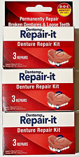 Dentemp Repair-it Denture Repair Kit - For Three Repairs Each Pack Of 3 Boxes