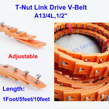 Power Twist Drive T-nut Belt Adjustable Link V-belt A134l12 1ft5ft10ft New