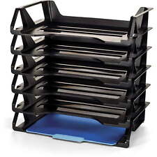 Side Load Letter Tray Recycled Black 6 Pack 26212