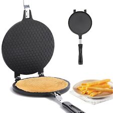 8.6 Inch Double Sided Egg Roll Pan.waffle Cone Maker.tortilla Press Plate Alu...
