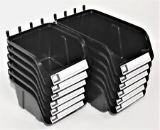 Pegboard Bins - 12 Pk Kit Hooks To Peg Board - 6 Med 6 Lg Bin - Part Storage
