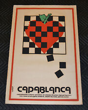 1987 Cuban Original Movie Poster.ajedrez Master.capablanca.chess Champion Art