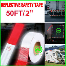 Reflective Trailer Tape Safety Red White Truck Warning Tape Conspicuity Sign Car