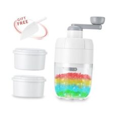 Manual Ice Shaver Snow Cone Machine Portable Shaved Crushed Ice Maker Crusher