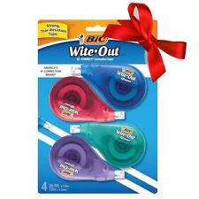 Bic Wite-out Brand Ez Correct Correction Tape 19.8 Feet 4-count Pack Of White